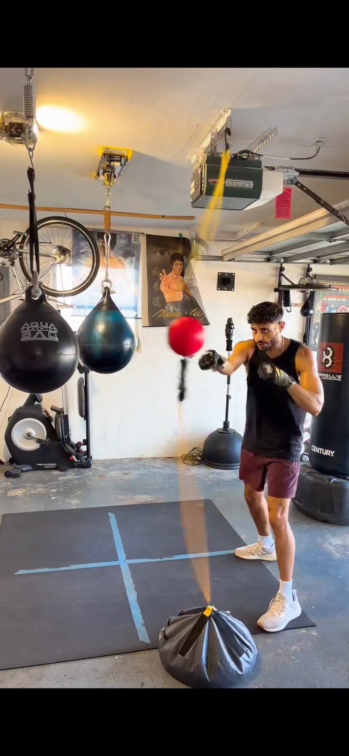 Hector's garage boxing movement training